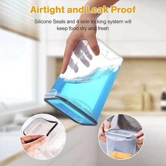 NEW IN BOX! Airtight BPA-Free Stackable Food Storage Containers w/Sealing Lids - Picture 6 of 15